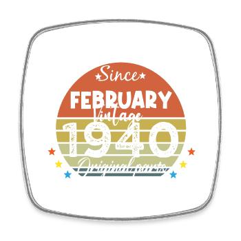 84 Years Old Made In 1940 Vintage February 1940 - Square fridge magnet - white - Front