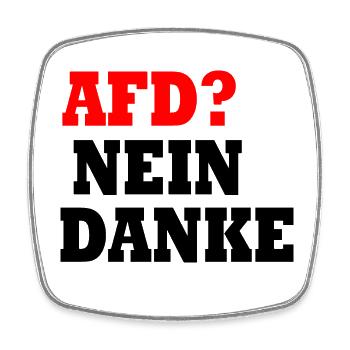 Afd nein danke - Viereckiger Kühlschrankmagnet - Weiß - Vorne