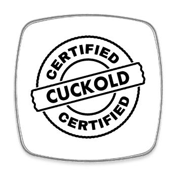certified cuckold - Square fridge magnet - white - Front