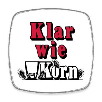 Korn , Party , Weizenkorn ,Klar wie Korn (25) - Viereckiger Kühlschrankmagnet - Weiß - Vorne