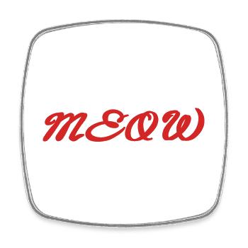 Meow Cat Face Funny Cat Face For Cat Fans - Magnet carré - blanc - Devant