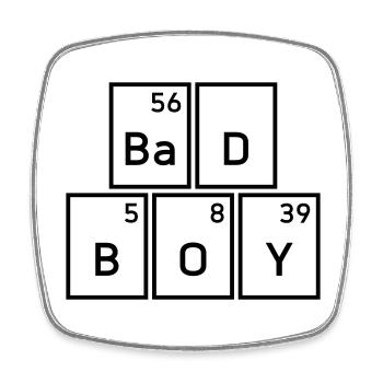 Baryum, deutérium, bore, oxygène, yttrium - Magnet carré - blanc - Devant