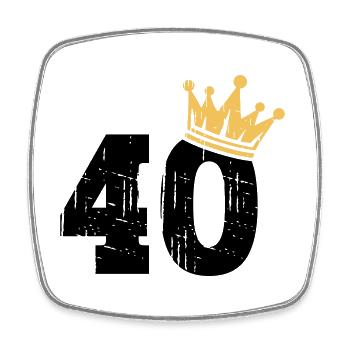 40 Crown 40th Birthday 40 Years - Square fridge magnet - white - Front