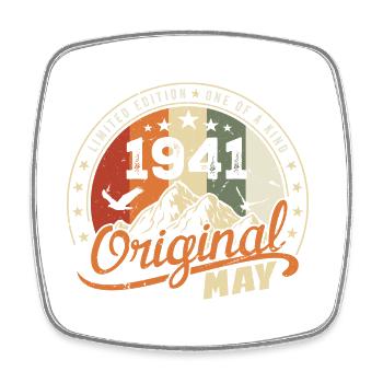 Mai 1941 Vintage Nées En Mai 1941 Anniversaire - Magnet carré - blanc - Devant