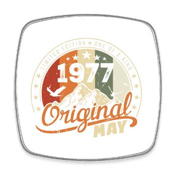 Mai 1977 Vintage Nées En Mai 1977 Anniversaire - Magnet carré - blanc - Devant