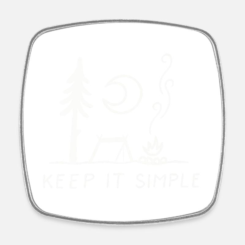 Garde ça simple - Magnet carré - blanc