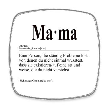 Mama Lustige Definition - Viereckiger Kühlschrankmagnet - Weiß - Vorne