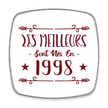Les meilleurs sont nés en 1998 - Magnet carré - blanc - Devant