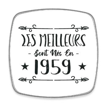 Les meilleurs sont nés en 1959 - Magnet carré - blanc - Devant