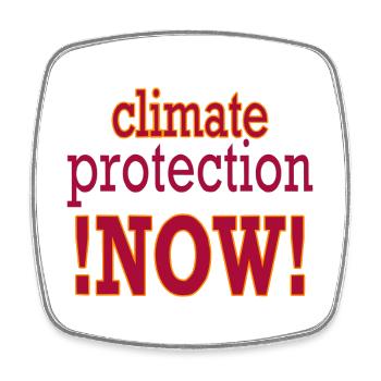 climate-protection-now - Viereckiger Kühlschrankmagnet - Weiß - Vorne