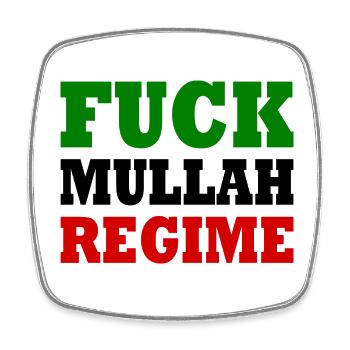 Fuck mullah regime iran - Viereckiger Kühlschrankmagnet - Weiß - Vorne