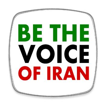 Be the voice of iran - Viereckiger Kühlschrankmagnet - Weiß - Vorne