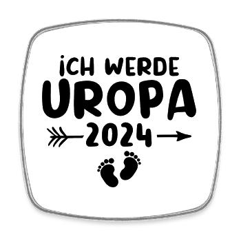 Ich werde Uropa 2024 - Viereckiger Kühlschrankmagnet - Weiß - Vorne