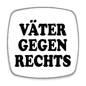 Väter gegen rechts - Viereckiger Kühlschrankmagnet - Weiß - Vorne