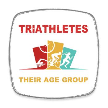 Lustiges Triathlon Design Triathleten Schwimmen Rad Laufen - Viereckiger Kühlschrankmagnet - Weiß - Vorne