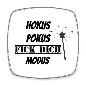 Hokus Pokus - Viereckiger Kühlschrankmagnet - Weiß - Vorne