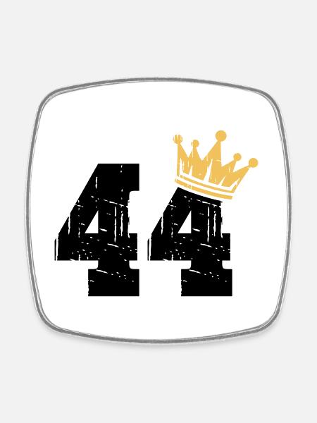 44 Crown 44th Birthday 44 years old - Square fridge magnet - white