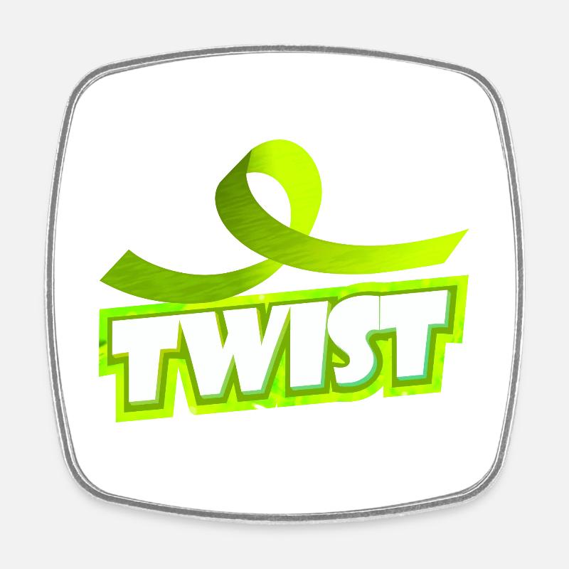 Twist - Square fridge magnet - white