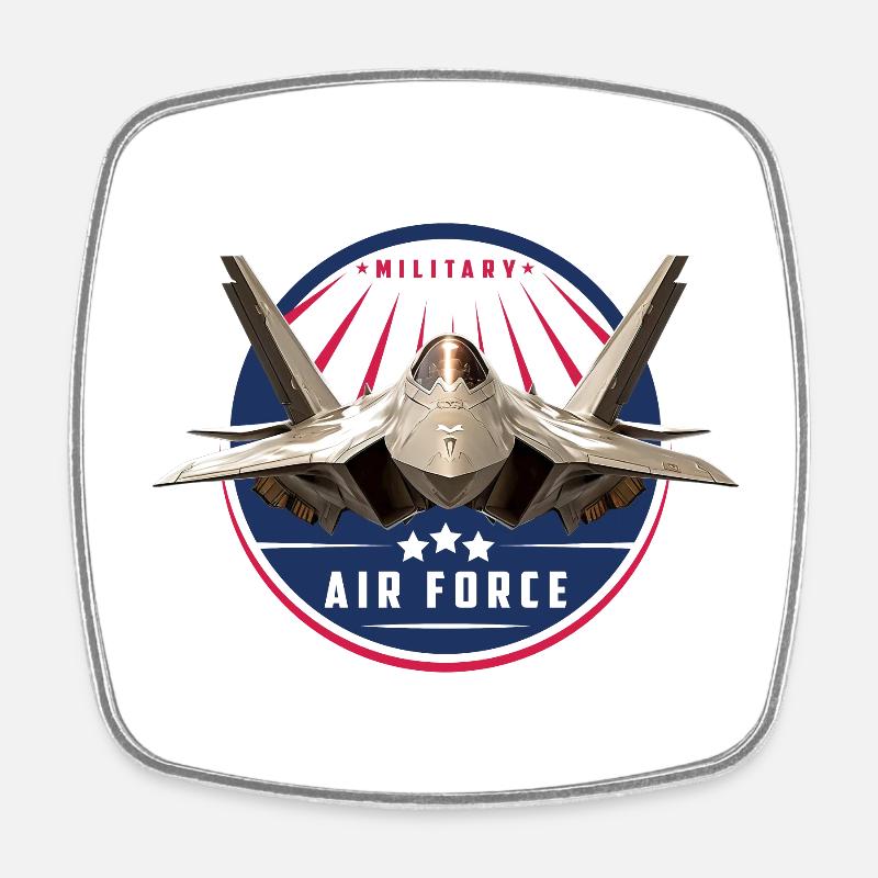 AIR FORCE - Magnet carré - blanc
