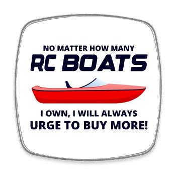Rc Boat Racing Course de hors-bord électrique - Magnet carré - blanc - Devant