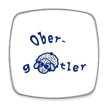 Oberg Schaf tler blauweiß - Viereckiger Kühlschrankmagnet - Weiß - Vorne