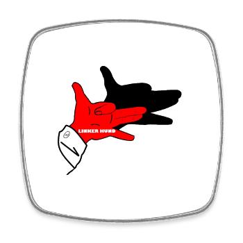 fashion, Wiltsch, art, Hand, Animal, Dog, Cool - Square fridge magnet - white - Front