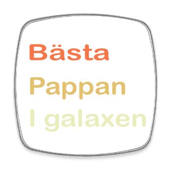 Bester Vater in der Galaxie - Viereckiger Kühlschrankmagnet - Weiß - Vorne