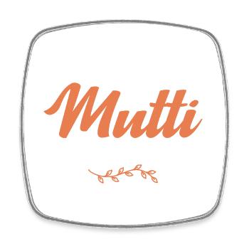 Für Mutti nur das Beste! - Viereckiger Kühlschrankmagnet - Weiß - Vorne