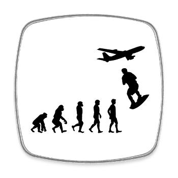 Skysurfing Skydiving Skydiver Evolution - Viereckiger Kühlschrankmagnet - Weiß - Vorne