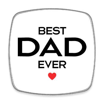Best Dad Ever - Magnet carré - blanc - Devant