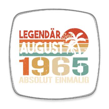 Geboren im August 1965 Funny Birthday Retro - Viereckiger Kühlschrankmagnet - Weiß - Vorne