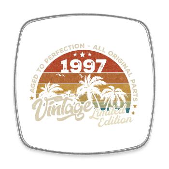 Vintage 1997 Birthday Retro 1997 - Square fridge magnet - white - Front