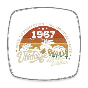 Vintage 1967 Geburtstag Retro 1967 - Viereckiger Kühlschrankmagnet - Weiß - Vorne