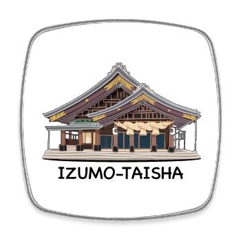 Izumo-Taisha, Schrein, Präfektur Shimane, Japan - Viereckiger Kühlschrankmagnet - Weiß - Vorne