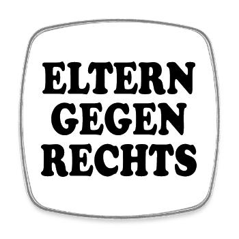 Eltern gegen rechts - Viereckiger Kühlschrankmagnet - Weiß - Vorne
