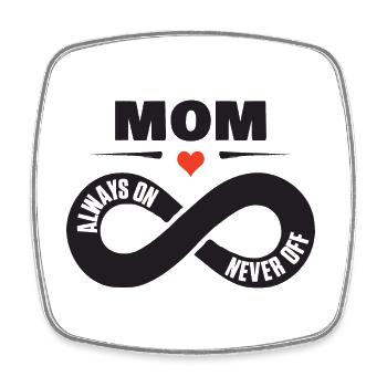 Maman toujours sur Never Off maman chemise fête des mères - Magnet carré - blanc - Devant