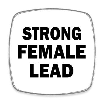 Strong female lead - Viereckiger Kühlschrankmagnet - Weiß - Vorne
