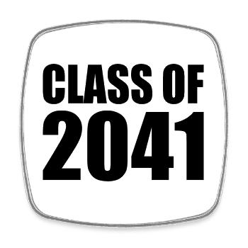 Class of 20241 - Square fridge magnet - white - Front