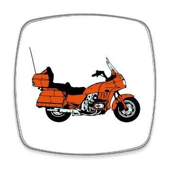 Motorrad , Goldwing , Chopper , Kult(25) - Viereckiger Kühlschrankmagnet - Weiß - Vorne
