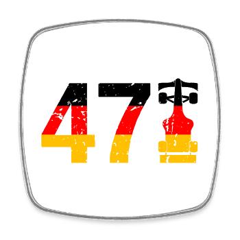 47 Formula Racing Motorsport Germany - Square fridge magnet - white - Front
