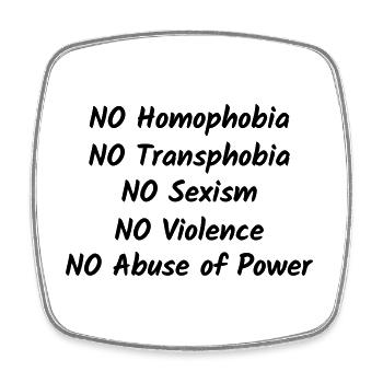 YES to freedom and diversity - Square fridge magnet - white - Front