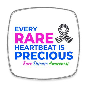Precious Heartbeats Rare Disease Awareness - Square fridge magnet - white - Front