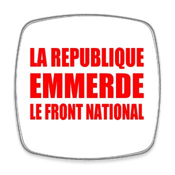 la jeunesse emmerde le front national - Magnet carré - blanc - Devant