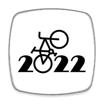 Bike Tour 2022 - Square fridge magnet - white - Front