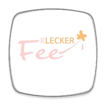 Lecker Klecker Fee - Viereckiger Kühlschrankmagnet - Weiß - Vorne