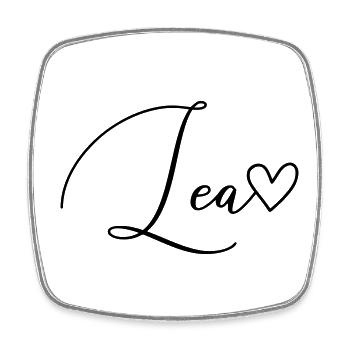 Lea Surname First Name Girl - Square fridge magnet - white - Front