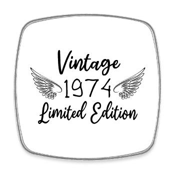 Birthday 1974 born in 1974 best year 1974 - Square fridge magnet - white - Front