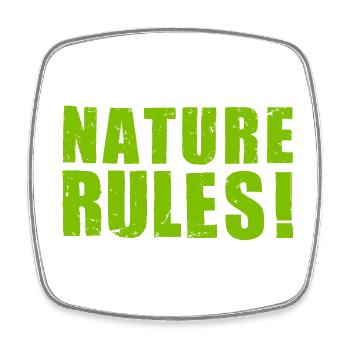 LA NATURE RÈGNE ! - utilisé look vert - la nature est géniale! - Magnet carré - blanc - Devant