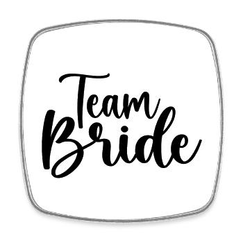 Team Braut - Viereckiger Kühlschrankmagnet - Weiß - Vorne