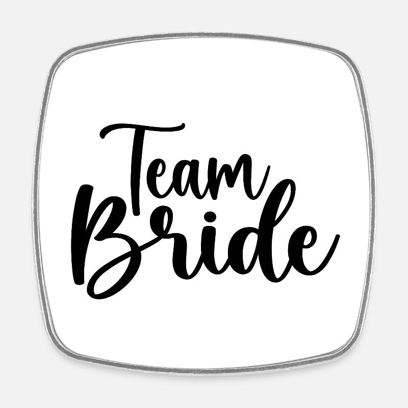 Team bride - Magnet carré - blanc